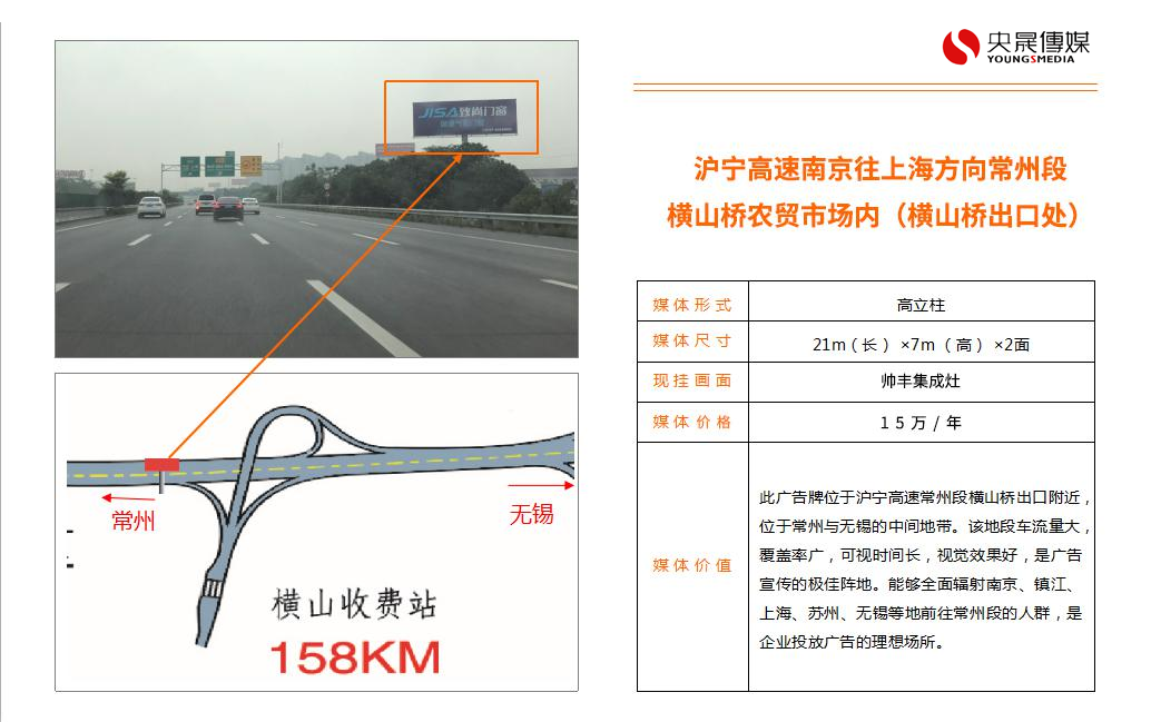 投放沪宁高速常州段广告、常州地区高速广告，认准央晟